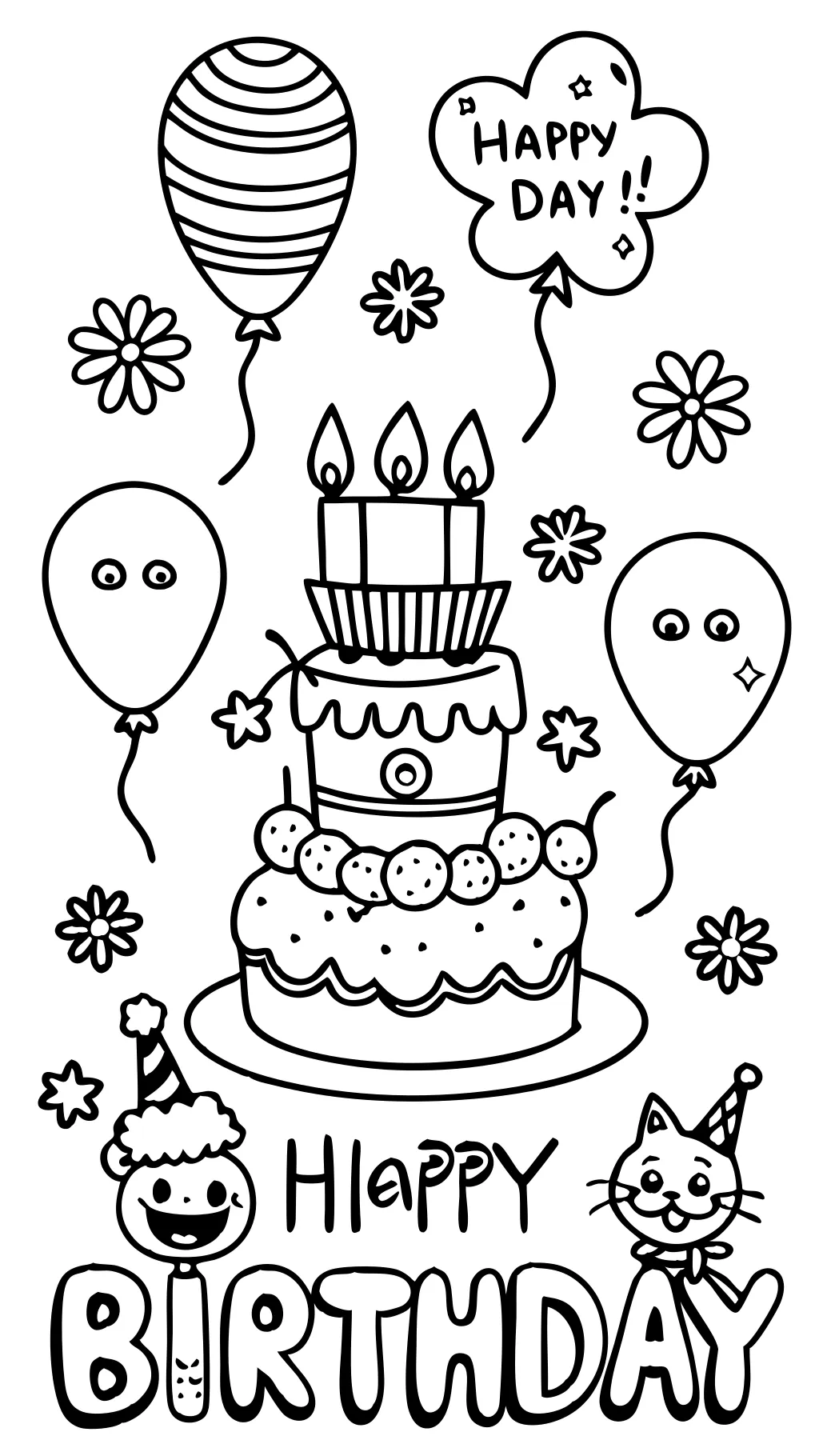 FELIZ CUMPLEAÑOS FELIBLE DE IMPRESO DR SEUSS Coloring Pages